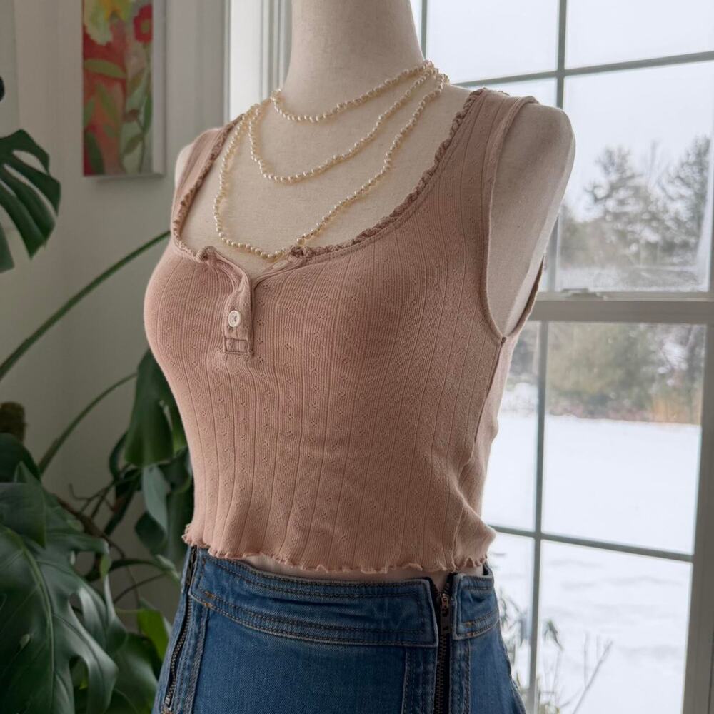 American Eagle Lace Camisole Rose Pink XS